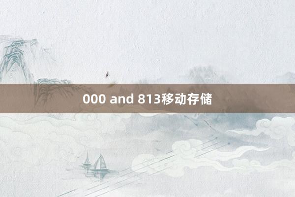 000 and 813移动存储